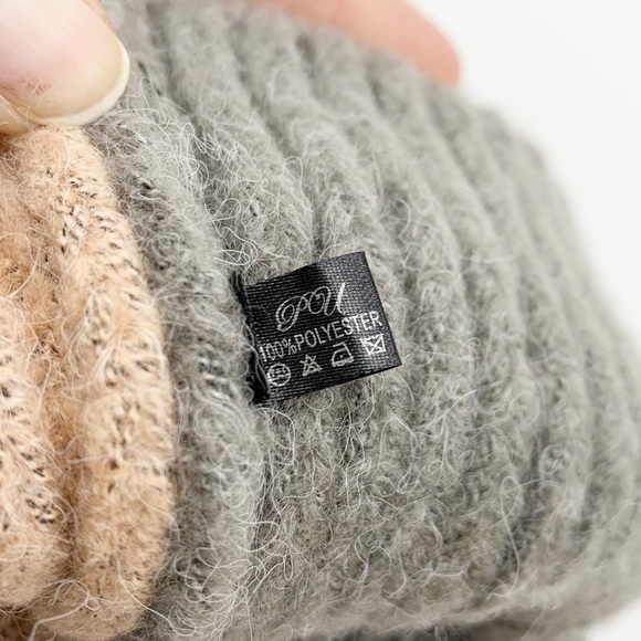 Majestic Filatures Deluxe Cuffed Beanie Hat for Baby in Grey and Tan - Picture 5 of 6